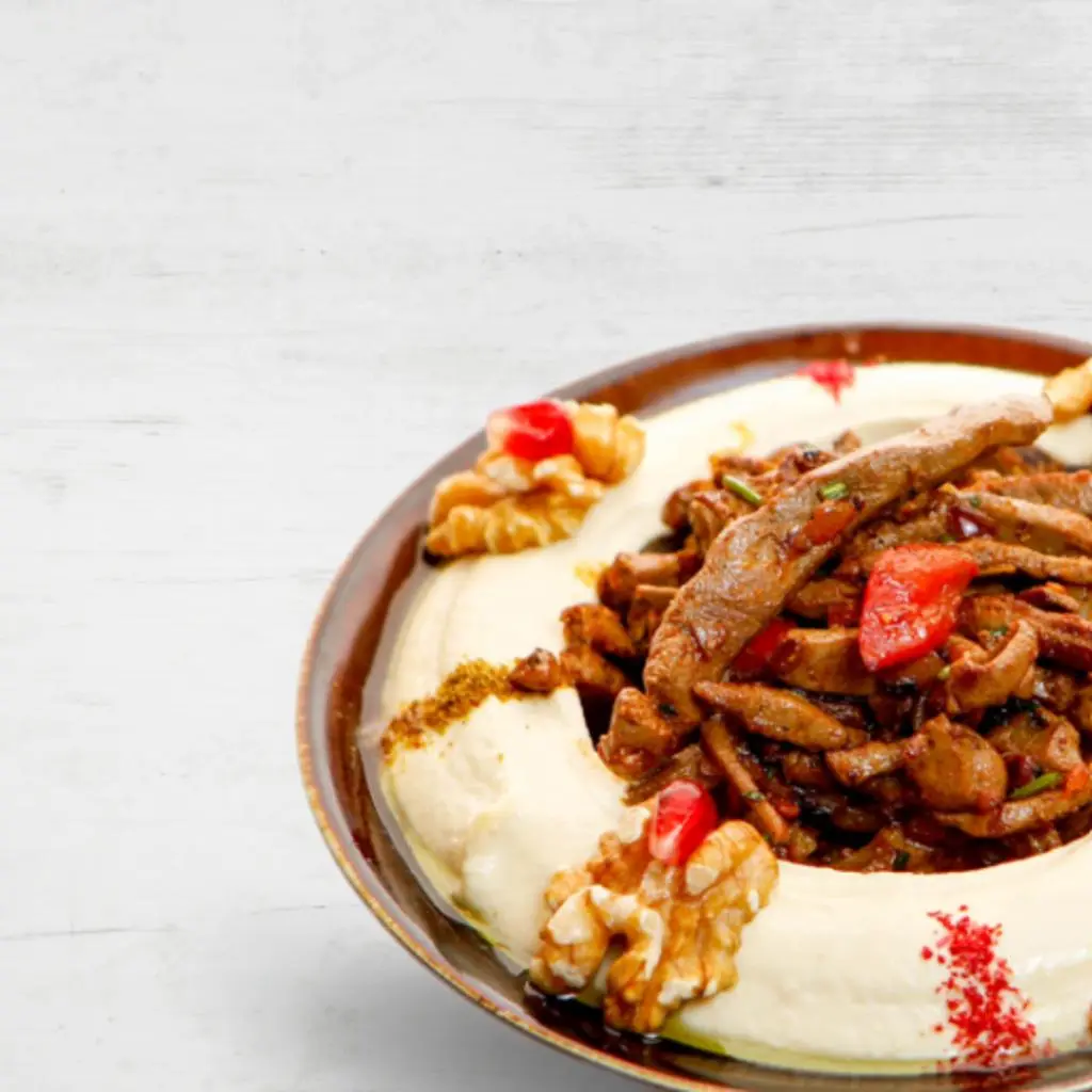 Fresh Liver with Hummus